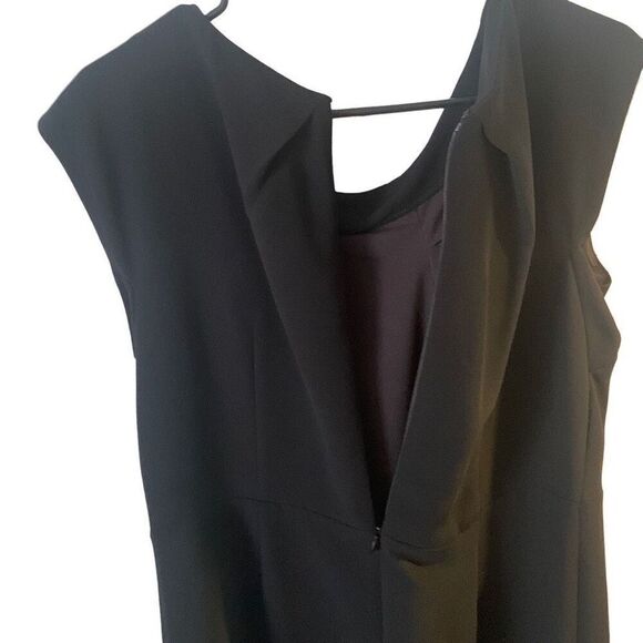 Pre Owned Women’s Tahari Arthur S Levine Cocktail Dinner Dress 12P Classic Black - Picture 5 of 11
